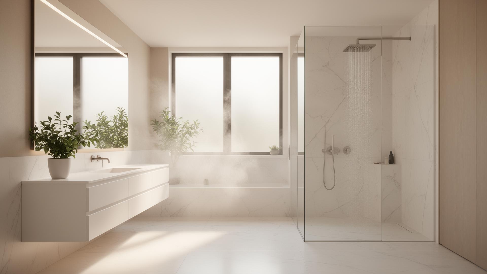 Modern bathroom with elegant fixtures